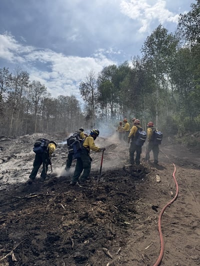 Gold Mountain Fire Crew Securing Fireline July 8, 2026
