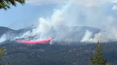 Tanker seen from South of Salmon Fire