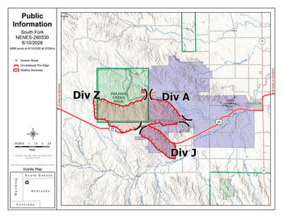 South Fork Fire Map 6.10.2026