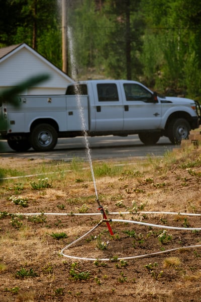 Willow Fire infrastructure prepping with sprinklers