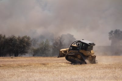 Dozer on Tule Road Fire