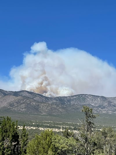 Seven Cabins Fire- Smoke Plume- May 17, 2026