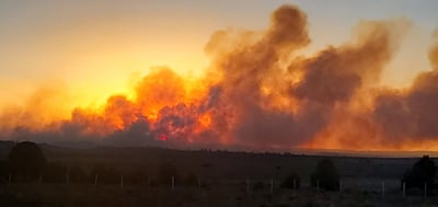 Beehive Fire at Sunset, June 27